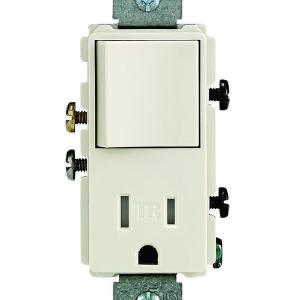 Leviton T5625-T Decora Combination Tamper Resistant Switch/Outlet, 15 Amp Browse Cheap Online