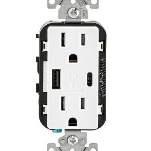 Leviton T5633-W USB Charger Decora Receptacle, White, 15 Amp Cheap Sale Outlet Store