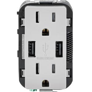 Leviton T5632-GY Decora Receptacle & USB Charger, 15 Amp, 125 Volts Get To Buy Cheap Online