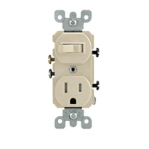 Leviton R51-T5225-0IS Tamper-Resistant Combination Switch And Outlet, 15 A, Ivory Visit New Online
