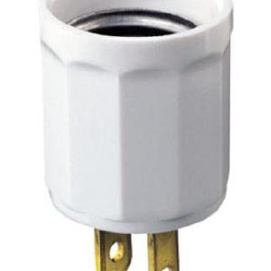 Leviton R52-00061-00W Lampholder Adapter Plug, White, 600 Watt Cheap Sale Pay With Paypal