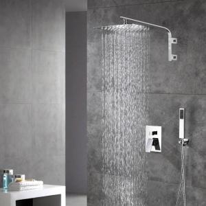 12-Inch Rain Head Big Arc Wall Mount Chrome Shower System - Single or Two Function Rough-In Valve with Trim Outlet Cheap Pice