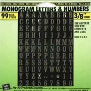 Hy-Ko MM-1 Mylar Numbers & Letters 3/8" Comfortable