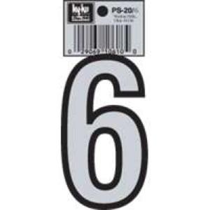 Hy-Ko PS-20/6 Reflective Vinyl House Number #6,  3-1/4" Outlet Free Shipping Authentic