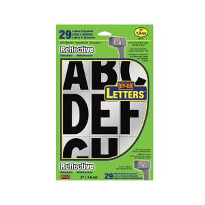 HY-KO MM-29L Reflective Self-Adhesive Letter, 3-1/4 Inh, Black/Silver Online Cheap Online
