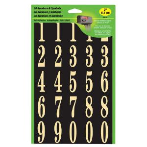Hy-ko MM-3N Self-Adhesive Reflective Number Set, Gold Best Deals