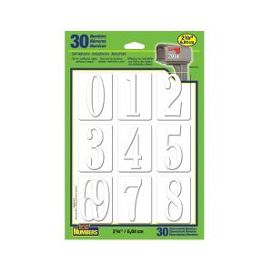 HY-KO MM-200W Self-Adhesive Number Set, 2-3/8 Inch, White Outlet Geniue Stockist