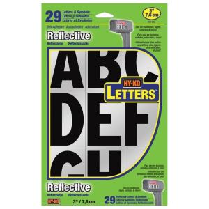 Hy-Ko MM-29L Reflective Letter Set, Black, 3" Buy Cheap Pices