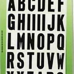 Hy-Ko MM-7L Self-Adhesive Vinyl Letters, 2", Black On White Free Shipping For Sale