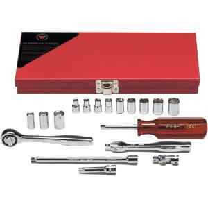 Wright Tool 218 1/4" Drive 6,8 Point Standard Socket Set 18 Piece Low Pice Sale Online