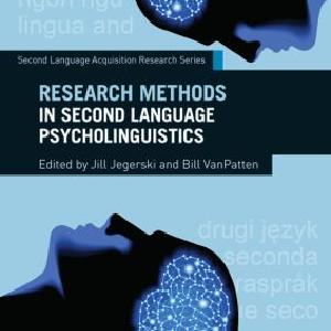 Research Methods in Second Language Psycholinguistics Cheap Sale Low Pice