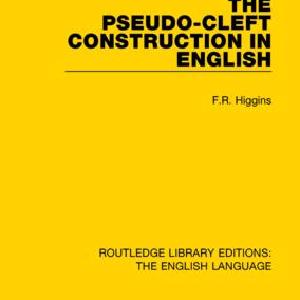 Pseudo-Cleft Construction in English - Paperback / softback Discount Order