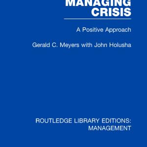 Managing Crisis - Paperback / softback Sale In China