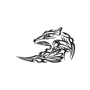 Tribal Style Wolf Head Decal Best