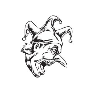 Furious Jester Head Decal Outlet Pay With Paypal