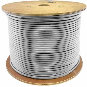 AddOn 350ft Non-Terminated Shielded White Cat6 STP Plenum-Rated Copper Patch Cable From China Free Shipping Low Pice