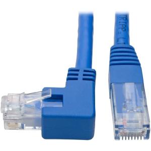 Tripp Lite by Eaton Left-Angle Cat6 UTP Patch Cable (RJ45) - 1 ft., M/M, Gigabit, Molded, Blue 2025 New For Sale