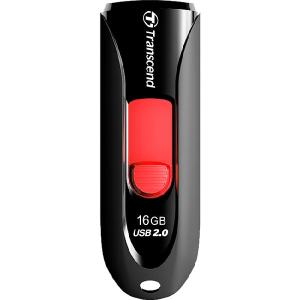 Transcend 16GB JetFlash 590 USB 2.0 Flash Drive - 16 GB - USB 2.0 - Red - Lifetime Warranty Free Shipping Fast Delivery