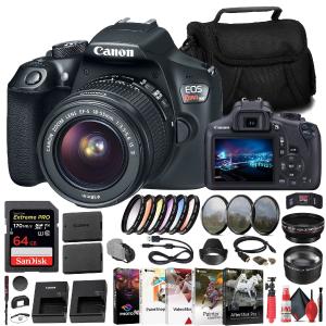 Canon EOS Rebel T6 DSLR Camera W/ 18-55mm Lens   64GB Card   Filter Kit   More High Quality For Sale