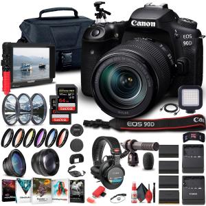Canon EOS 90D DSLR Camera W/ 18-135mm Lens 3616C016  - Pro Bundle For Cheap Sale Online