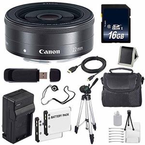 Canon EF-M 22mm f/2 STM Lens   16GB SDHC Class 10 Memory Card 6AVE Bundle 7 Choice