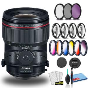Canon TS-E 50mm f/2.8L Macro Tilt-Shift Lens with Cleaning Kit and Filter Kits Affordable Cheap Online