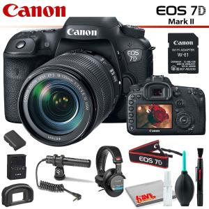 Canon EOS 7D Mark II DSLR Camera (Intl Model) with 18-135mm Lens & W-E1 Wi-Fi Adapter With Studio Headphones Explore Cheap Pice