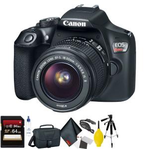Canon EOS Rebel T6 DSLR Camera with 18-55mm Lens   64GB Memory Card   Mega Accessory Kit   1 Year Warranty Bundle Buy Cheap Footlocker