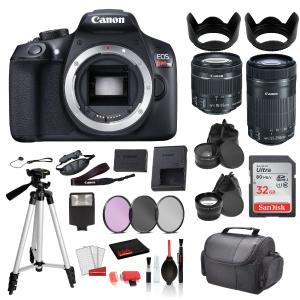 Canon EOS Rebel T6 Digital SLR Camera with 18-55mm Lens and EF-S 55-250mm Lens    SanDisk 32gb SD   3PC Filter Kit   MORE Cheap Sale From China