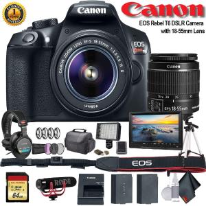 Canon EOS Rebel T6 DSLR Camera   18-55mm Lens Starter Bundle 03 Cheap Finishline