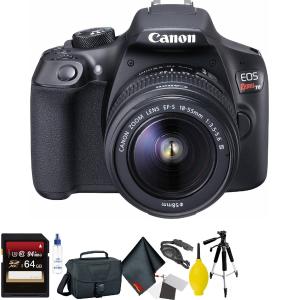 Canon EOS Rebel T6 DSLR Camera with 18-55mm and 75-300mm Lenses Kit   64GB Memory Card   Mega Accessory Kit   1 Year Warranty Bundle Cheap Pice Free Shipping