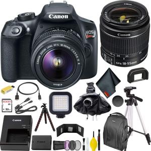 Canon EOS Rebel T6 DSLR Camera with 18-55mm Lens   LED Kit Cheap In China