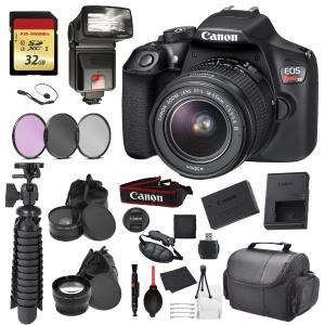 Canon EOS Rebel T6 Digital SLR Camera with EF-S 18-55mm f/3.5-5.6 DC III Lens Kit (Black) Essential Accessory Bundle Pac 100% Authentic Cheap Online