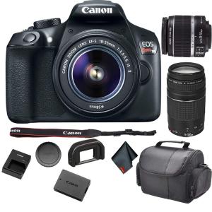 Canon EOS Rebel T6 DSLR Camera with 18-55mm Lens 1159C003 Bundle with Canon EF 75-300mm f/4-5.6 III Lens   More Lowest Pice