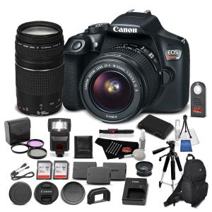 Canon EOS Rebel T6 Digital SLR Camera Bundle with EF-S 18-55mm f/3.5-5.6 IS II Lens   EF 75-300mm f/4-5.6 III Telephoto Zoom Lens   More Newest