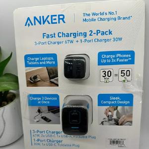 Open Box ANKER FAST CHARGING 2PK-Black - Open Box Amazing Pice