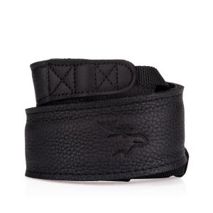 EDDYCAM Elk Leather Neck Strap, 50mm Wide, Black/Black with Black Stitching Outlet Footaction