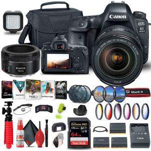 Canon EOS 6D Mark II Camera with 24-105mm f/4L II Lens (1897C009) Extreme Filter Kit Bundle Outlet With Paypal Order