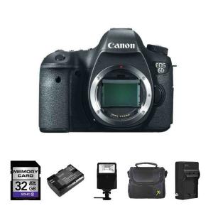 Canon EOS 6D Digital Camera - Black (Body)   2 Batteries, 32GB, Flash   More! Free Shipping Purchase