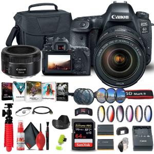 Canon EOS 6D Mark II Camera with 24-105mm f/4L II Lens (1897C009) Ultimate Graphic Bundle Clearance Fashionable