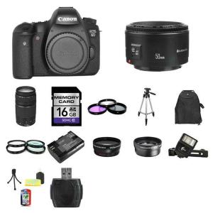 Canon EOS 6D DSLR Camera w/50mm & 75-300mm Lenses 16GB Full Kit Online Online Cheap Online