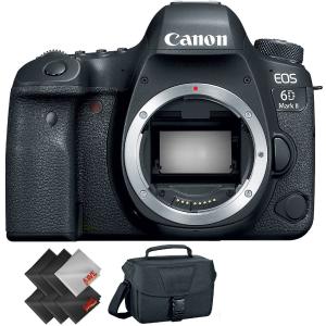 Canon EOS 6D Mark II DSLR Camera (Body Only)   2 Year Accidental Warranty Base Bundle Cheap Best Pices