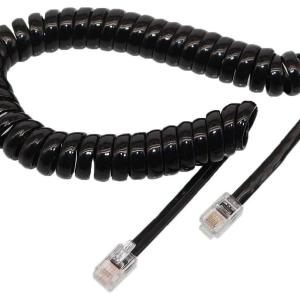 Spiral Telephone Cable (Black, 1m) With Credit Card Online