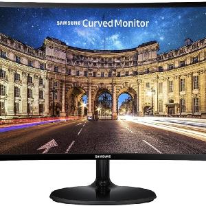 SAMSUNG 24" Curved LED FHD 1080p Gaming Monitor (Super Slim Design), 60Hz Refresh Rate (LC24F390FHNXZA) Cheap Sale Inexpensive