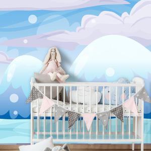 Blue Winter Wonderland Mural M9901 Free Shipping Fake