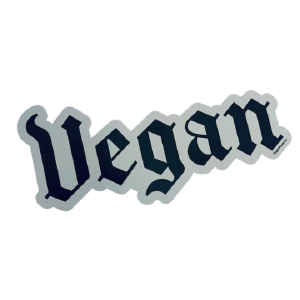 Vegan Power Co 'Vegan' Gothic Font Sticker Discount Supply