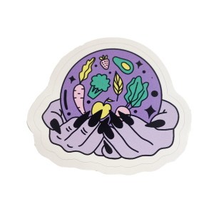 Vegan Supply 'Veggie Crystal Ball' Sticker Cheap Pice Discount Authentic