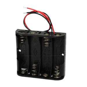 Battery Holder 4XROW AA Flat c-w Leads Enjoy Cheap Pice