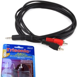 Trisonic 3.5Mm Stereo Plugs 6FT Cheap Sale Genuine