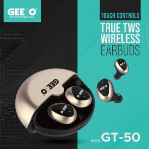 Geeoo New Style True TWS Touch Control Wireless Earbuds GT50 GT2014 Clearance Fashionable